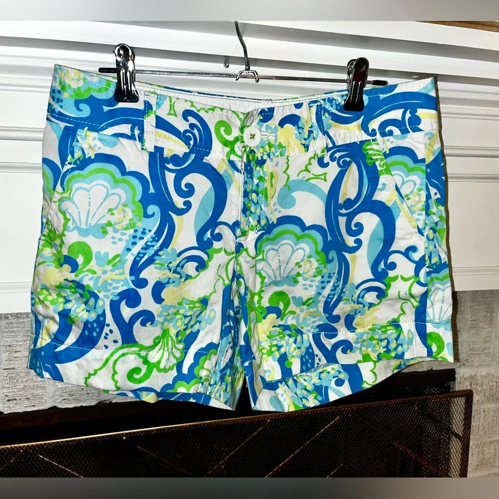 Lilly Pulitzer Callahan Short Crystal Coast Size 0 - Picture 2 of 5